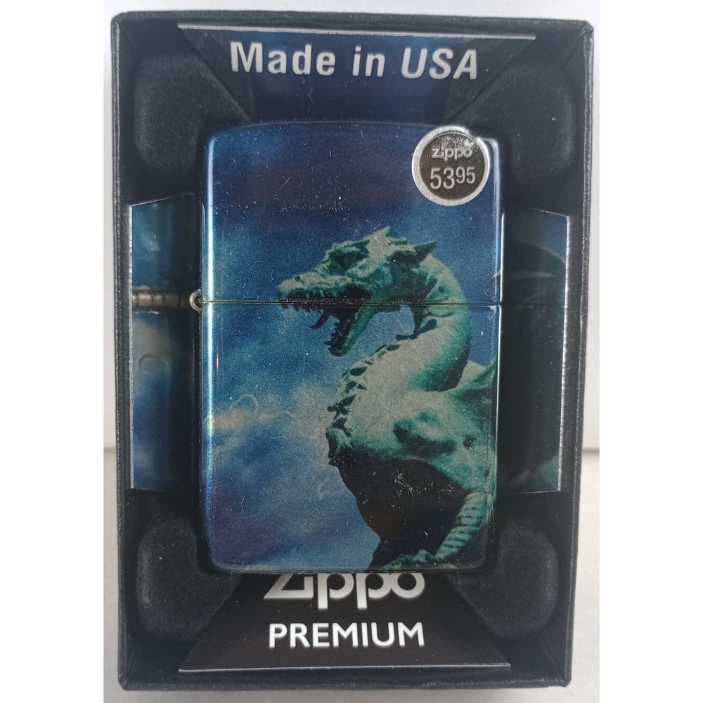 Brand New in Box Genuine Zippo Lighter City of Dragons 540 Color